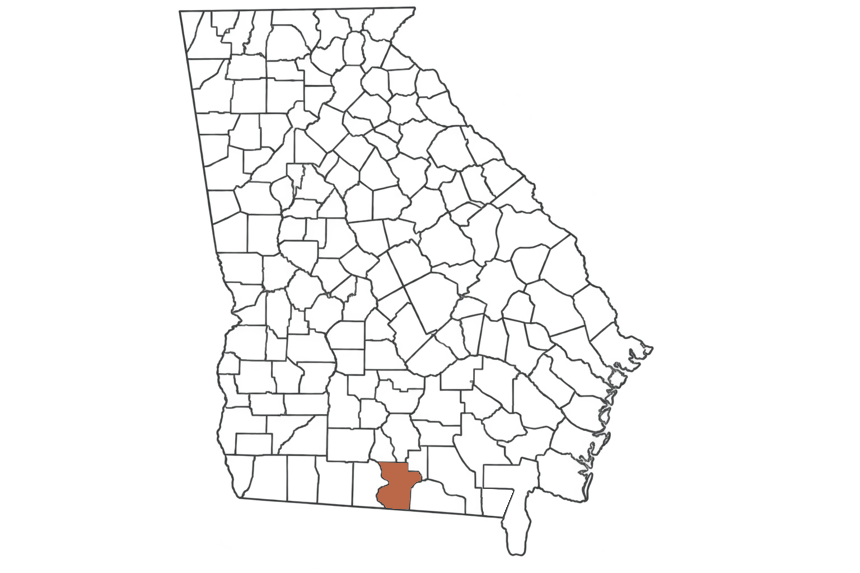Lowndes County Georgia jobs map highlighting Lowndes County