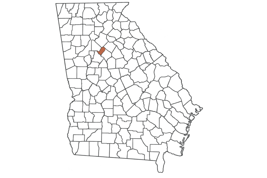 Rockdale County Georgia jobs map highlighting Rockdale County